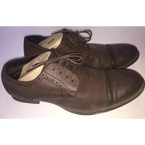Guess Neilson Cap Toe Oxford Brown Size 10.5 M